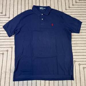 Polo Ralph Lauren Mens Navy Blue Polo Shirt XXL classic fit mesh